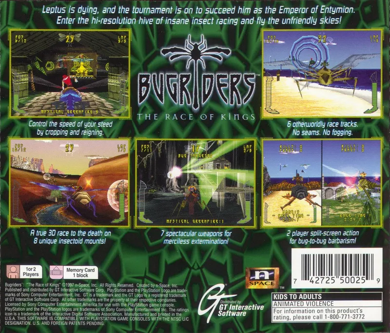 Bugriders: The Race of Kings box back