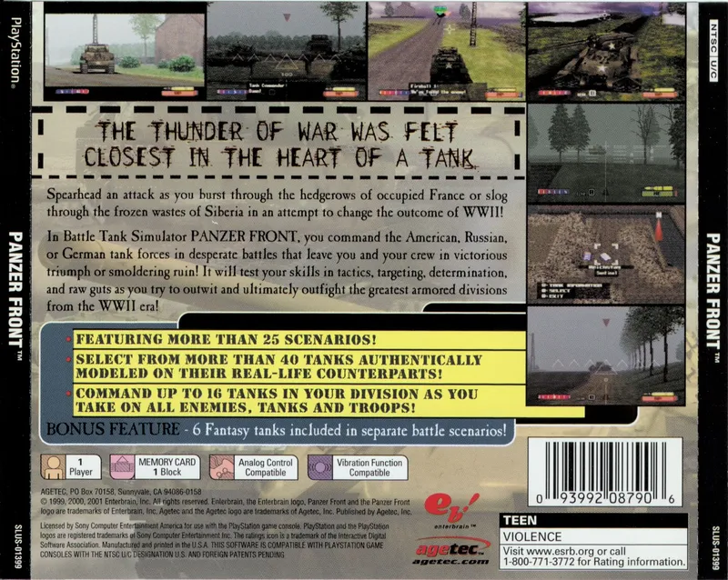 Panzer Front box back