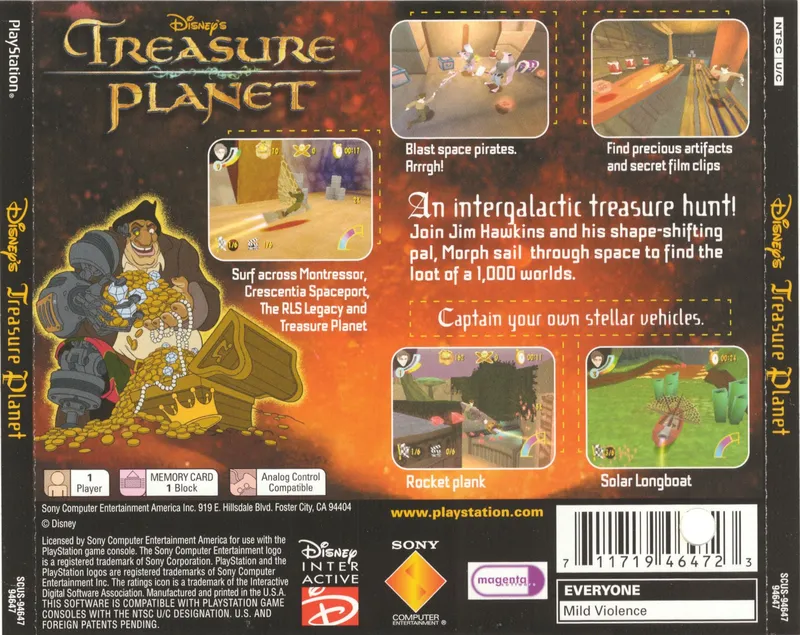 Disney's Treasure Planet box back