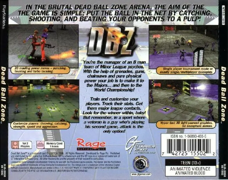 DBZ: Dead Ball Zone box back