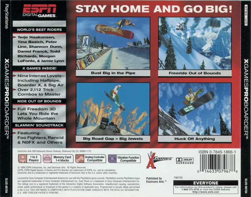 ESPN X-Games Pro Boarder box back