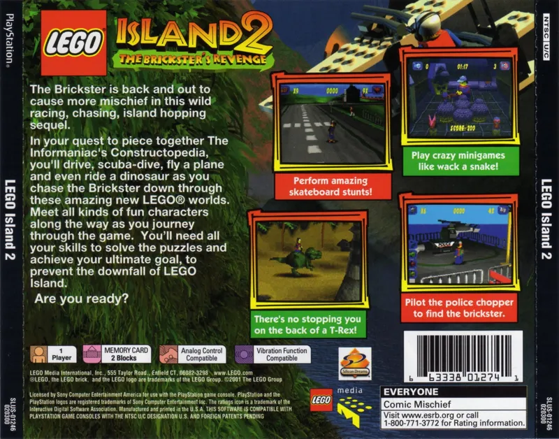LEGO Island 2: The Brickster's Revenge box back