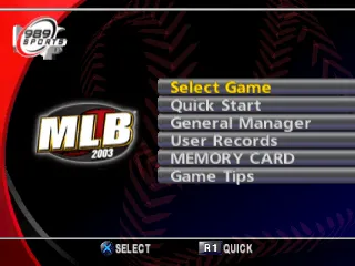 Backdrop artwork for MLB 2003