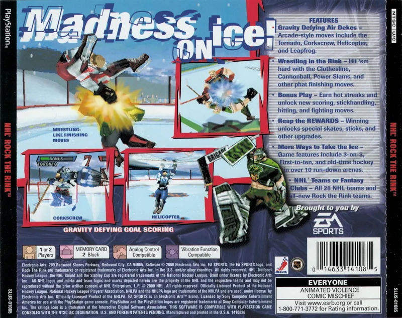 NHL Rock the Rink box back