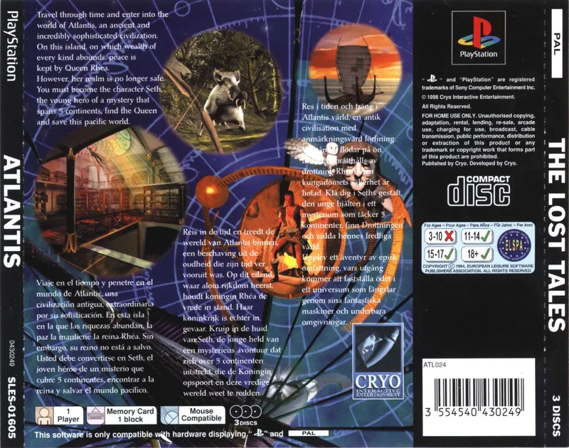 Atlantis: The Lost Tales box back