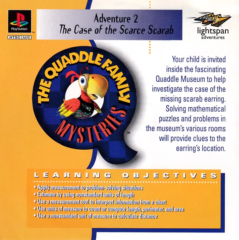 Quaddle Family Mysteries 2: The Case of the Scarce Scarab: Garden cover art for Sony Playstation