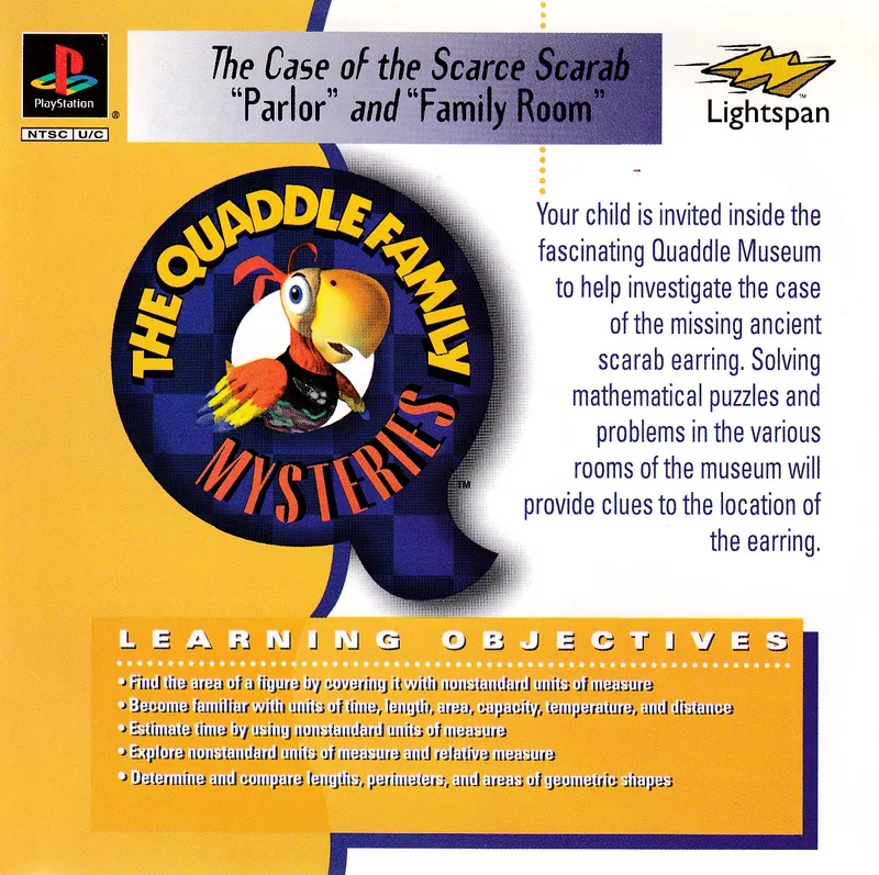 Quaddle Family Mysteries 3: The Case of the Scarce Scarab: Parlor: Family Room cover art for Sony Playstation