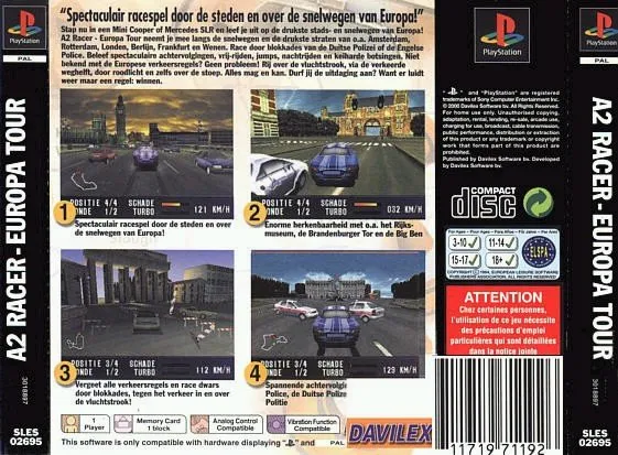 A2 Racer III: Europa Tour box back