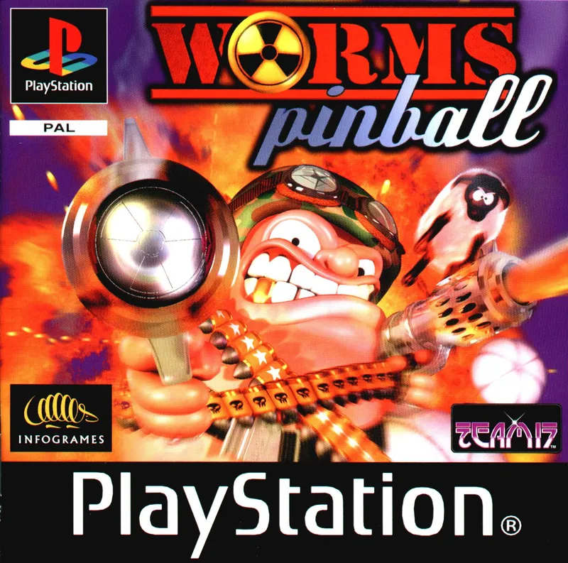 Backdrop artwork for Worms Pinball