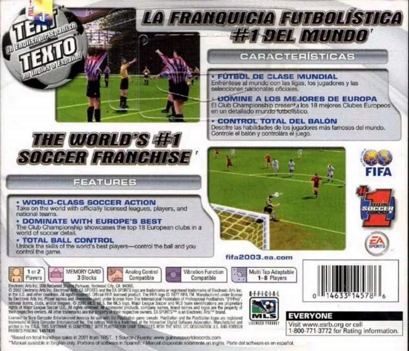 FIFA Soccer 2003 box back