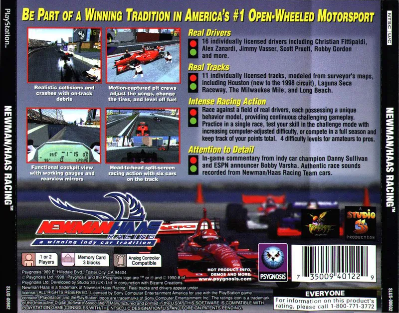 Newman/Haas Racing box back