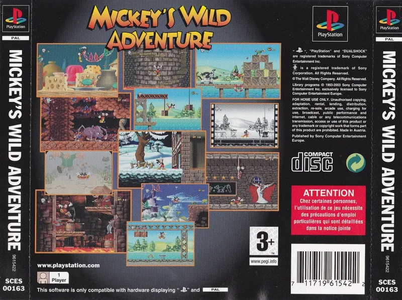 Mickey's Wild Adventure box back