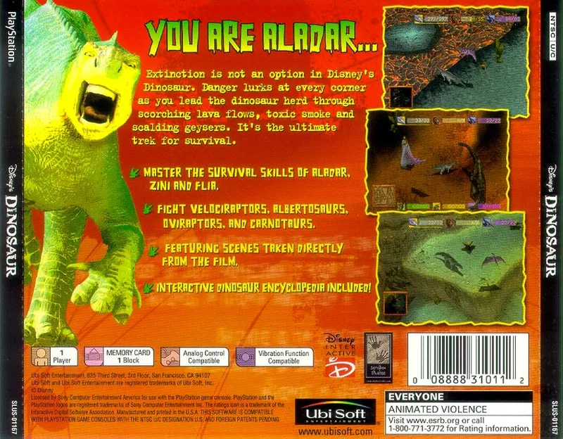 Dinosaur box back
