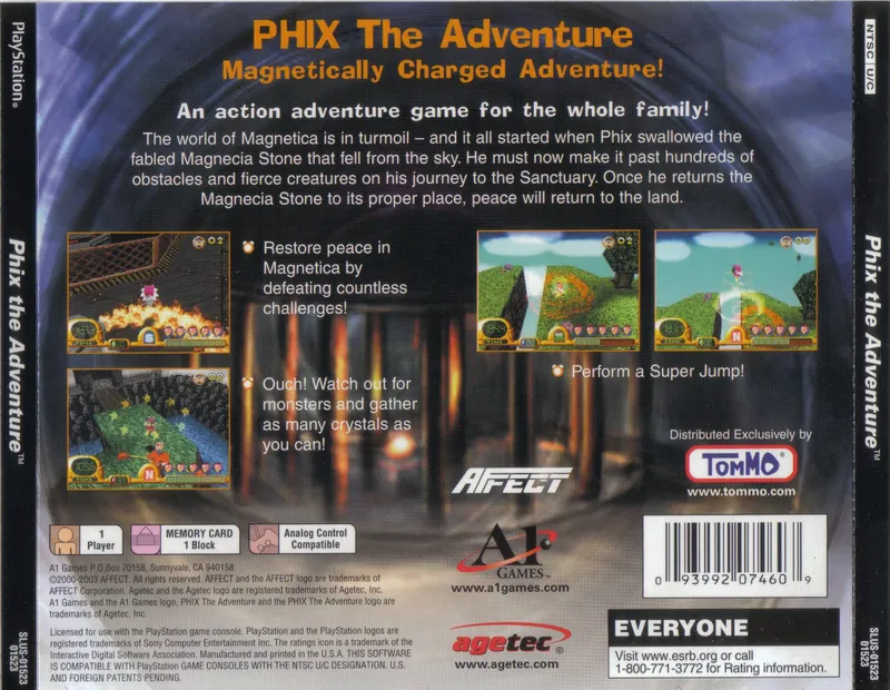 Phix: The Adventure box back