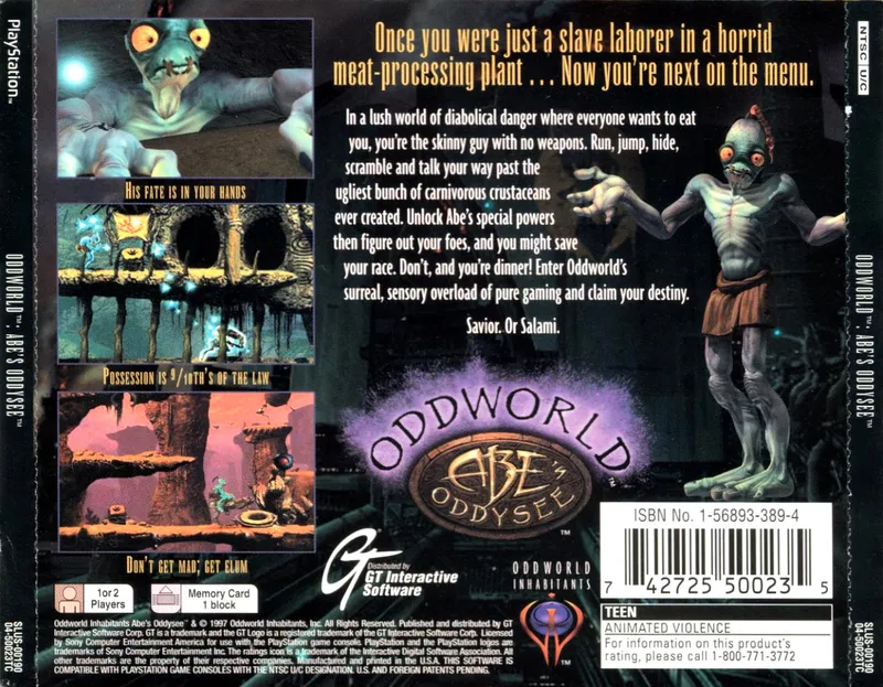 Oddworld: Abe's Oddysee box back