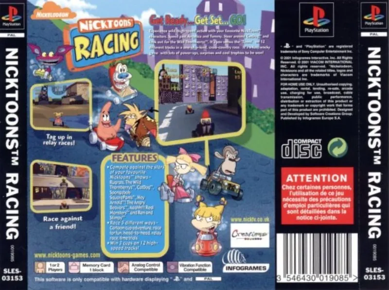 Nicktoons Racing box back