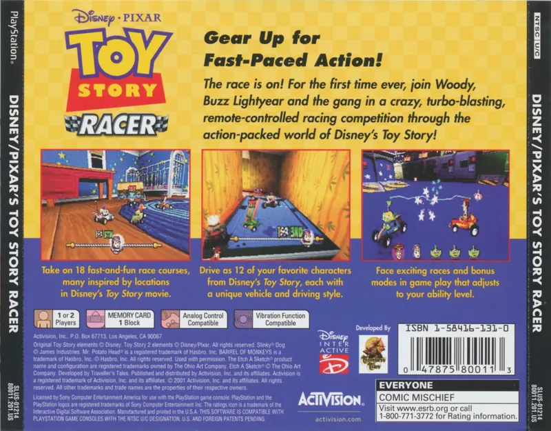 Disney-Pixar's Toy Story Racer box back