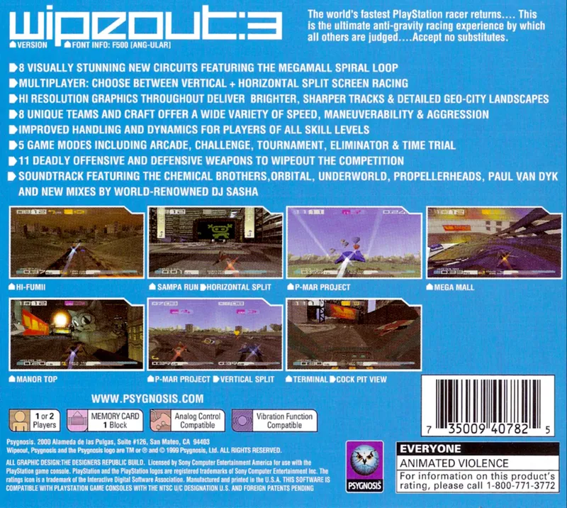 Wipeout 3 box back