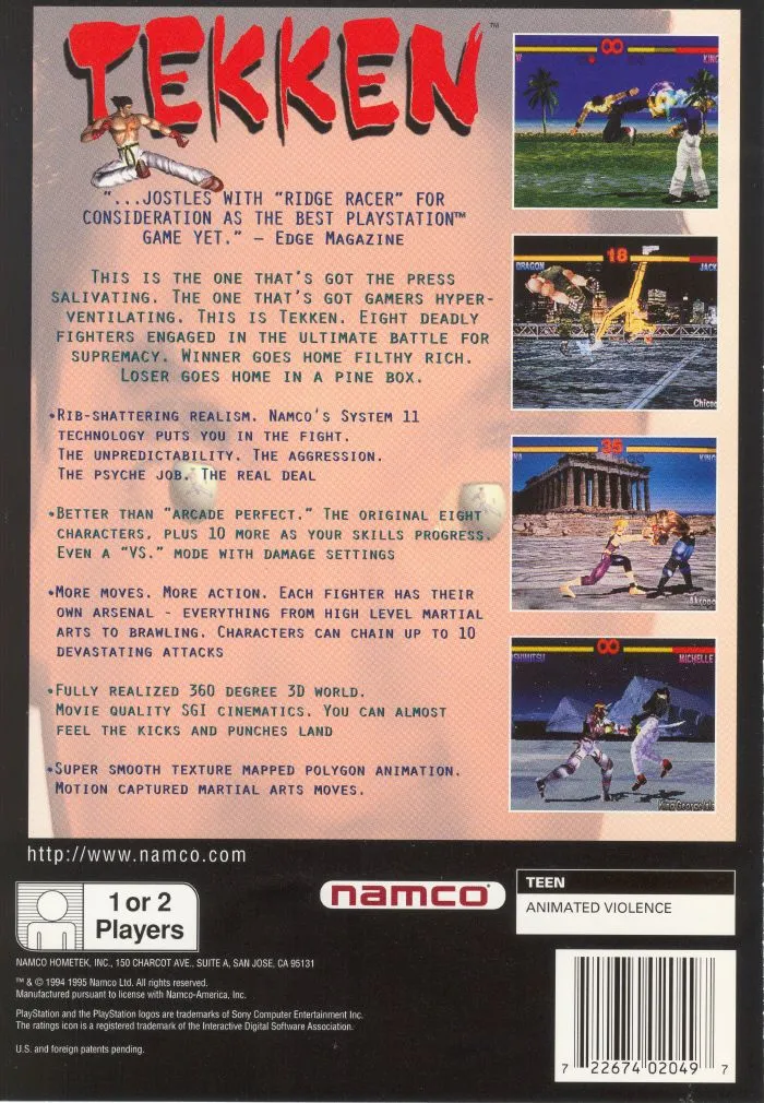 Tekken box back