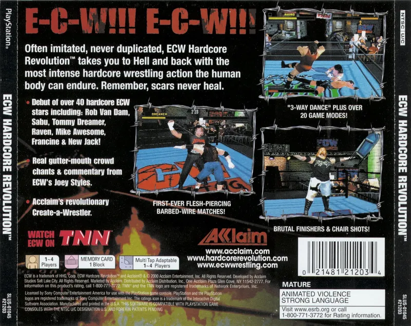 ECW Hardcore Revolution box back