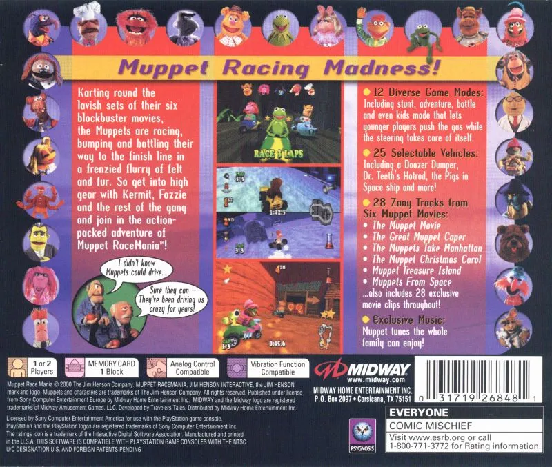 Muppet RaceMania box back