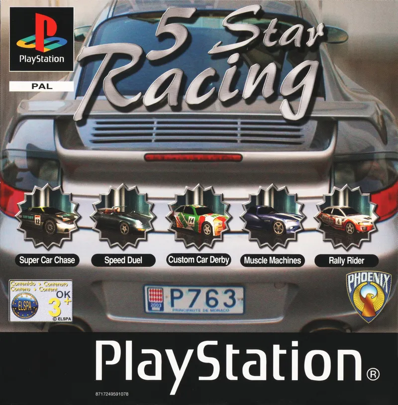 5 Star Racing cover art for Sony Playstation