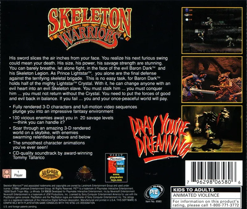Skeleton Warriors box back