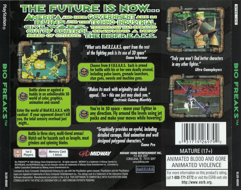 Bio F.R.E.A.K.S. box back