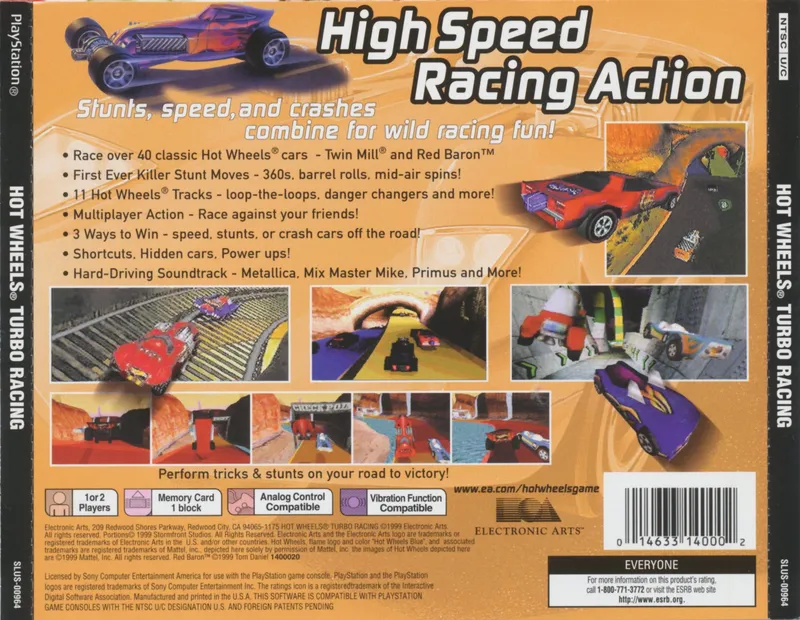 Hot Wheels: Turbo Racing box back