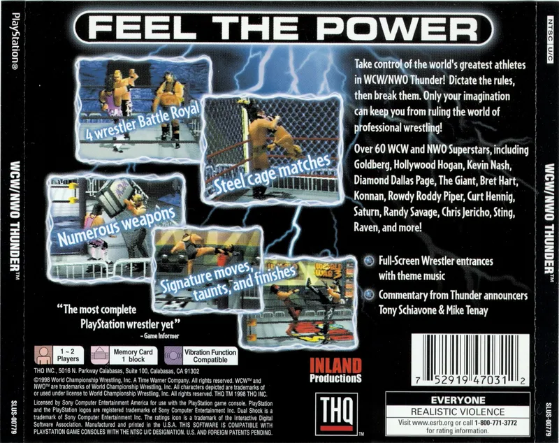 WCW/NWO Thunder box back