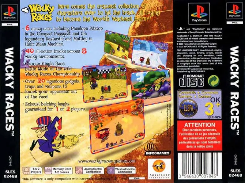 Wacky Races box back