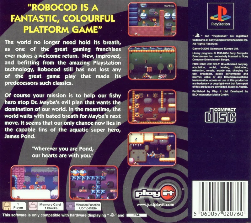 James Pond II: RoboCod box back