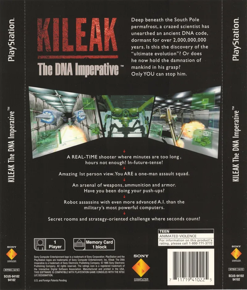 Kileak: The DNA Imperative box back