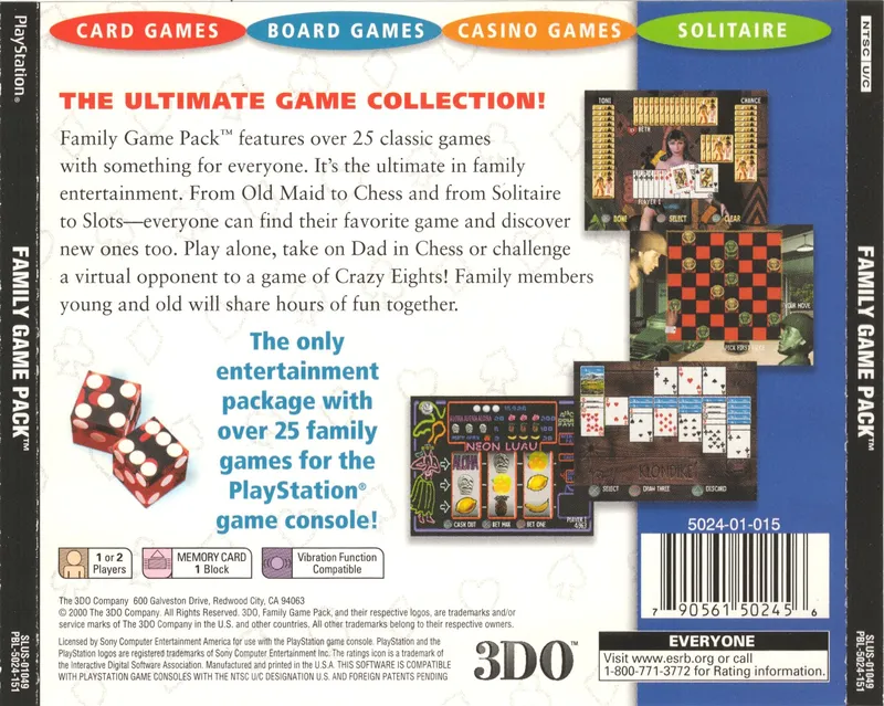Family Game Pack box back