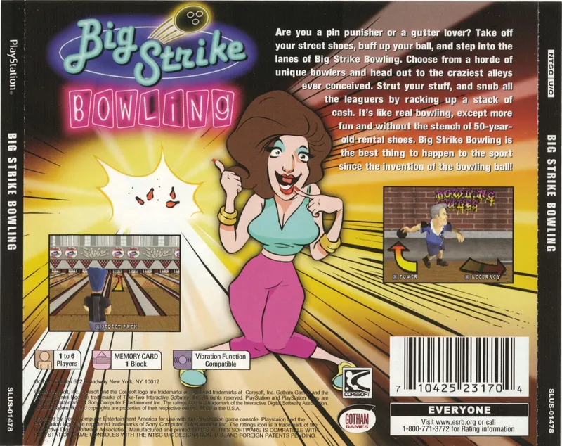 Big Strike Bowling box back