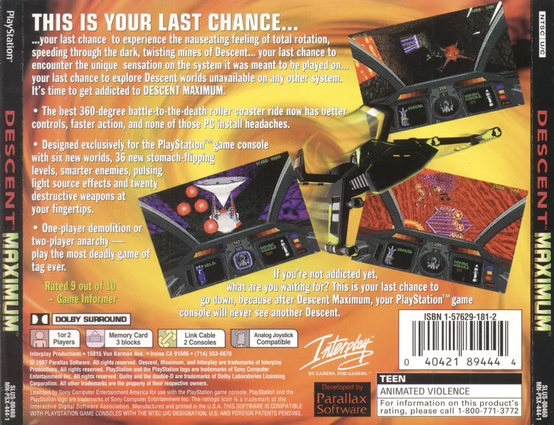Descent Maximum box back