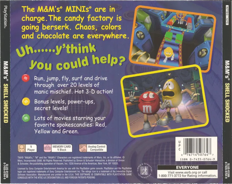 M&M's Shell Shocked box back