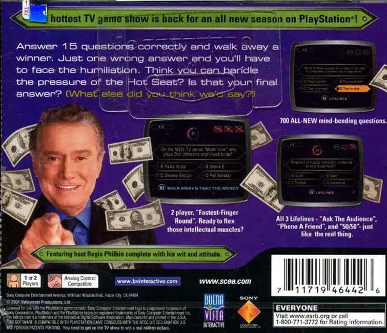 Who Wants to be a Millionaire: 3rd Edition box back