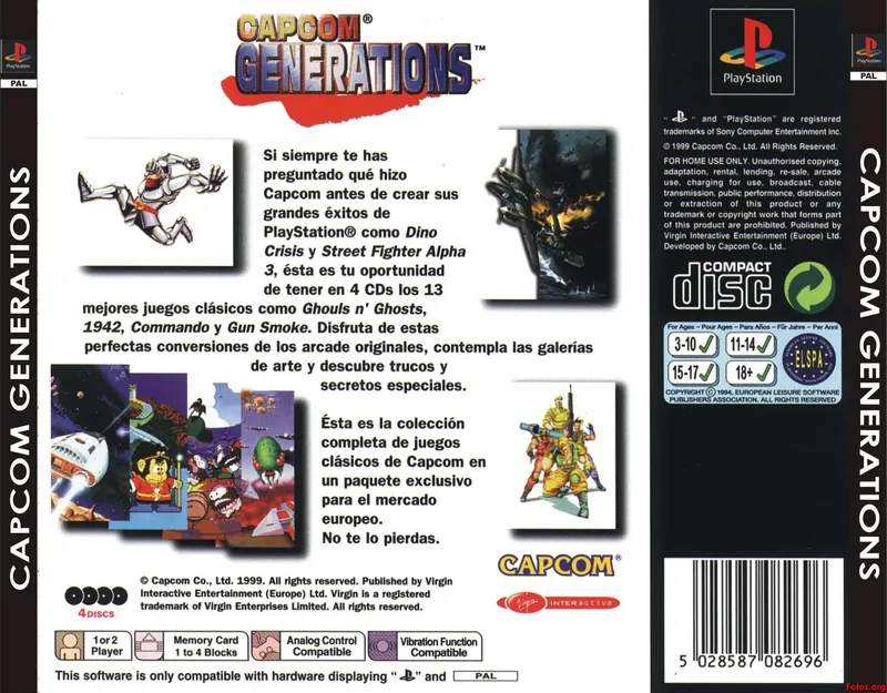 Capcom Generations box back