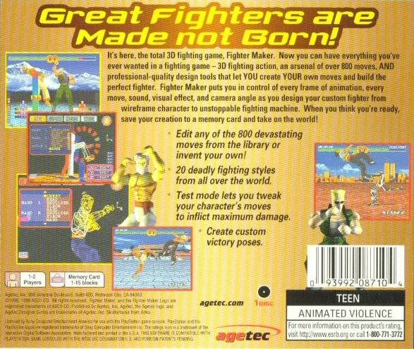 Fighter Maker box back