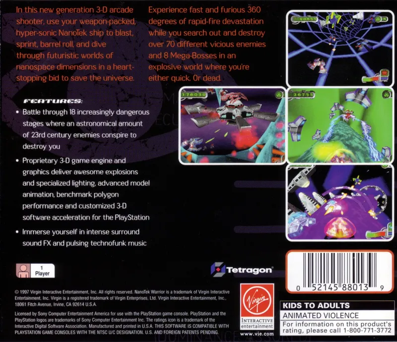 Nanotek Warrior box back