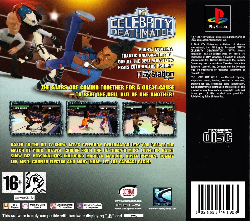 MTV's Celebrity Deathmatch box back