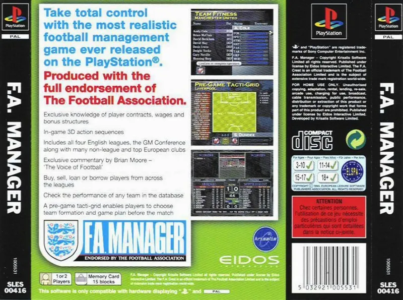 FA Manager box back