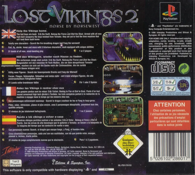 Norse by Norsewest: The Return of the Lost Vikings box back
