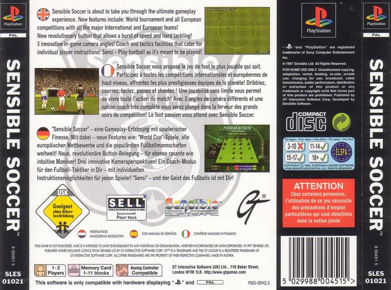 Sensible Soccer box back
