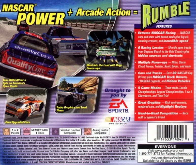 NASCAR Rumble box back
