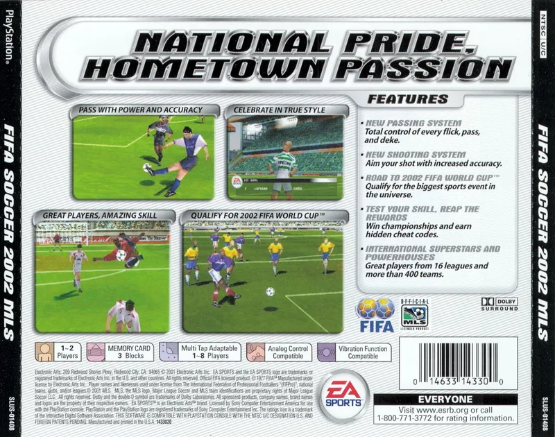 FIFA Soccer 2002: Major League Soccer box back