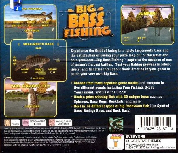 Big Bass Fishing box back