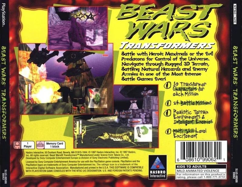 Beast Wars: Transformers box back