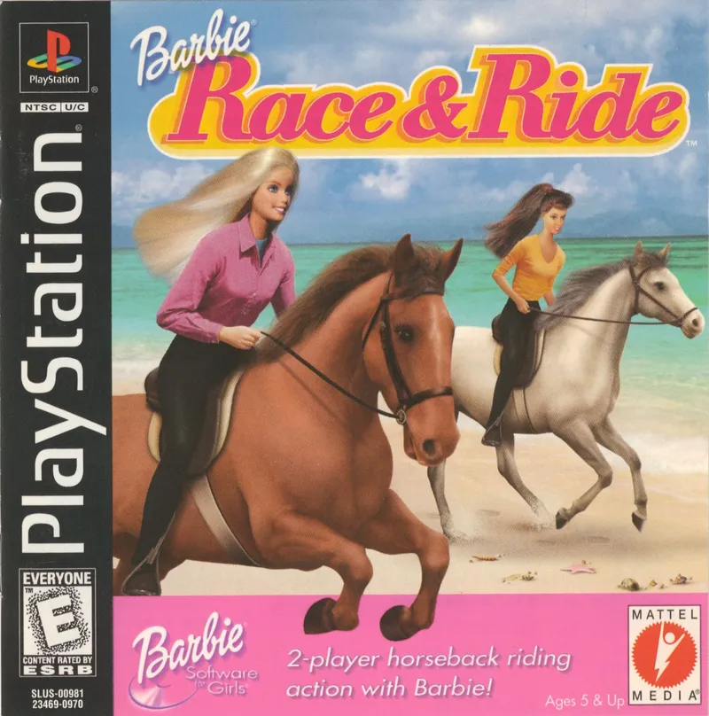 Barbie: Race & Ride cover art for Sony Playstation